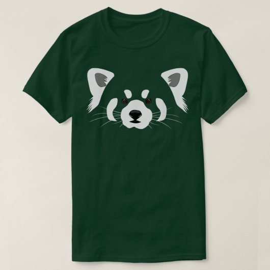 T-shirt Face de panda rouge (Design devant)