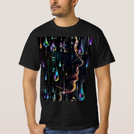 T-shirt Face de pluie : Rainbow Melody (Devant)