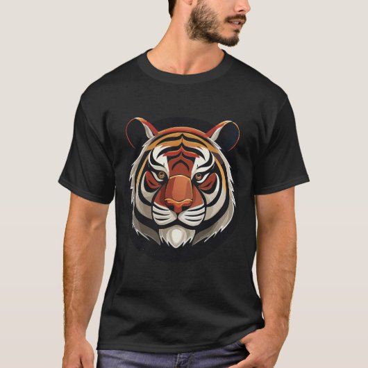 T-shirt Face de tigre de fer (Devant)