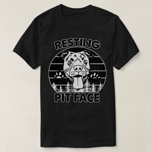 T-shirt Face de trait de repos (Design devant)