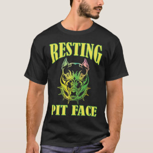 T-shirt Face de trait de repos
