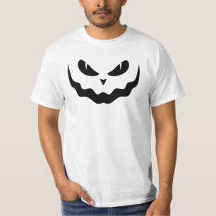 T-shirt Face Déplaisante du Citrouille Halloween Jack-o'-l