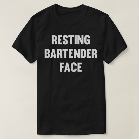 T-shirt Face du barman de repos (Design devant)