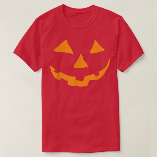 T-shirt Face du Citrouille Halloween Jack-o'-lantern (Design devant)