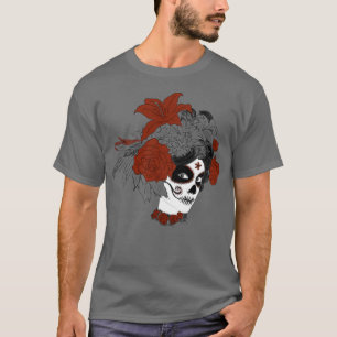 T-shirt Face du crâne Día de los Muertos