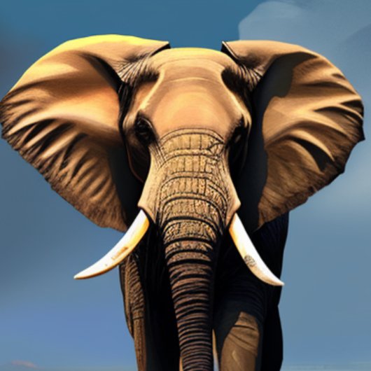 T-shirt face éléphant