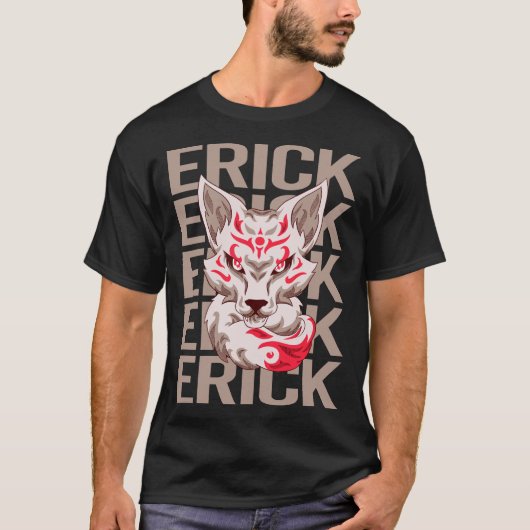 T-shirt Face Fox - Nom Erick (Devant)