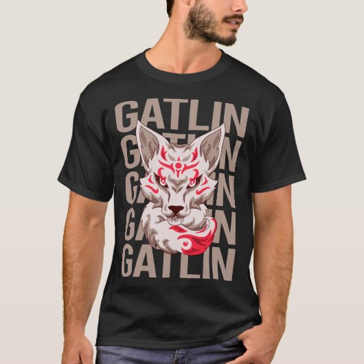 T-shirt Face Fox - Nom Gatlin (Devant)