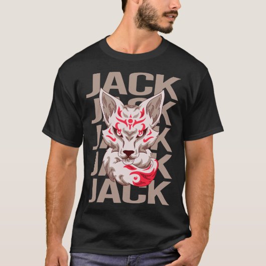 T-shirt Face Fox - Nom Jack (Devant)