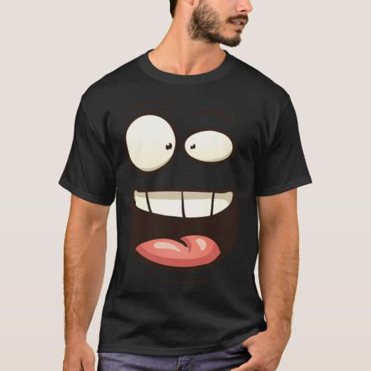 T-shirt Face Ghost Monster Costume Halloween (Devant)
