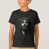 T-shirt Face Of Jesus Christ Crown Of N Religious Christma (Devant)