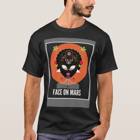 T-shirt Face On Mars  Moorish Cosmic Wisdom (Devant)