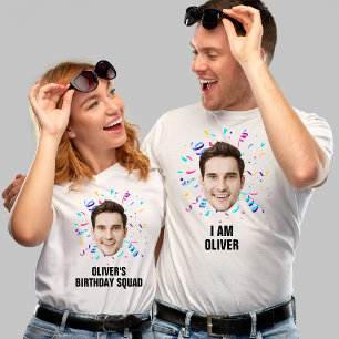 T-shirt Face personnalisée 30e 40e 50e 60e 80 Anniversaire