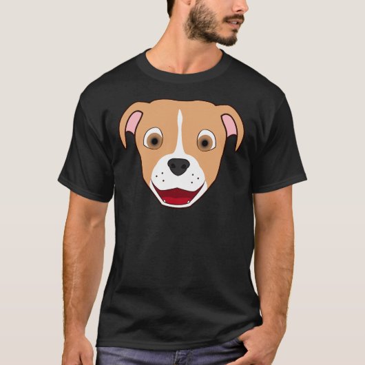 T-shirt Face Pitbull Faune avec lame (Devant)