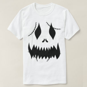 T-shirt Face simple de citrouille jack-o-lanterne Hallowee