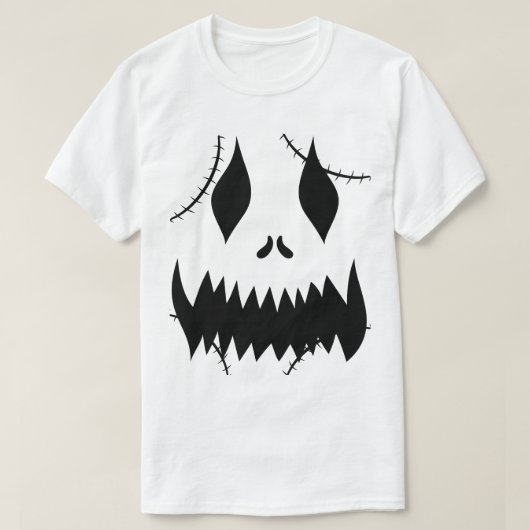 T-shirt Face simple de citrouille jack-o-lanterne Hallowee (Design devant)