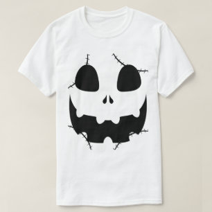 T-shirt Face simple de citrouille jack-o-lanterne Hallowee