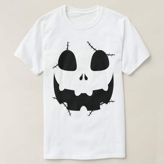 T-shirt Face simple de citrouille jack-o-lanterne Hallowee (Design devant)