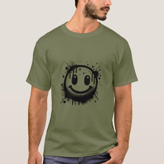 T-shirt Face Smiley Drift - Streetwea tendance (Devant)
