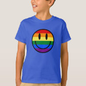 T-shirt Face souriante arc-en-ciel (Devant)