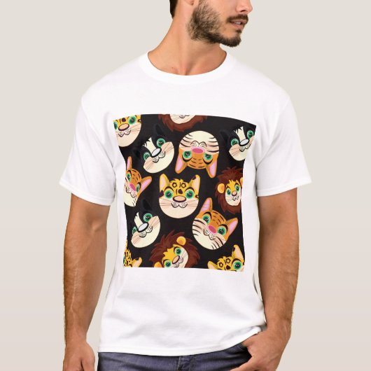 T-shirt Faces de chat (Devant)