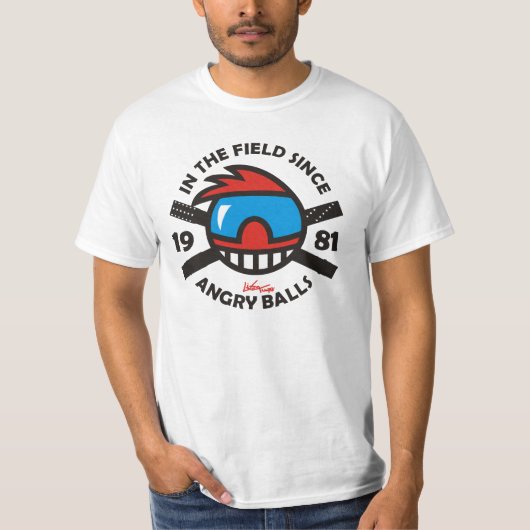 T-shirt fâché de Paintball de boules (Devant)