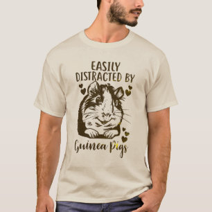 T-shirt Facile À Distraire Par Les Cochons De Guinée Amusa