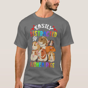 T-shirt Facile À Distraire Par Les Cochons De Guinée Hamst
