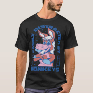 T-shirt Facile À Distraire Par Les Dons Âne Mini Cheval