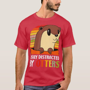 T-shirt Facile à distraire par les loutres