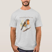 T-shirt Facile à distraire par les oiseaux Citation amusan (Devant)