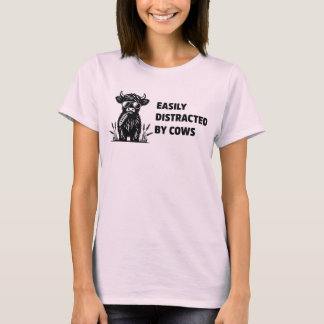 T-shirt Facile à distraire par vaches Devis de ferme amusa