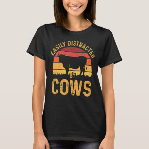 T-shirt Facile à distraire par Vaches Harvest Farming Gran