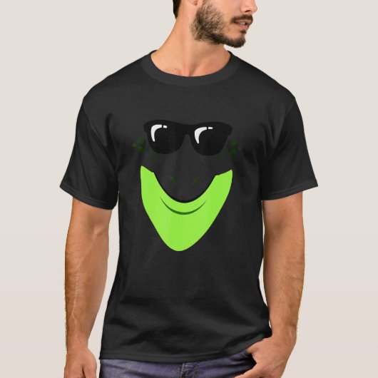 T-shirt Facile grenouille Cool Face Poster de animal Lazy (Devant)
