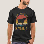 T-shirt Facilement Distracter Par Capybaras Funny Rodent A (Devant)