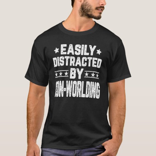 T-shirt Facilement Distrait En Consacrant La Construction (Devant)