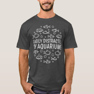 T-shirt Facilement Distrait Par Aquariums Conception Ronde