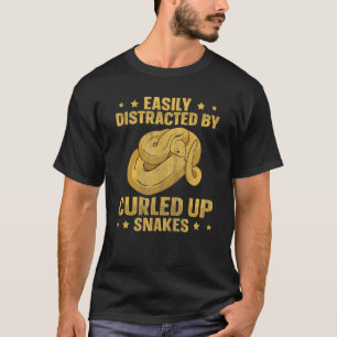 T-shirt Facilement Distrait Par Ball Python De Serpents Co