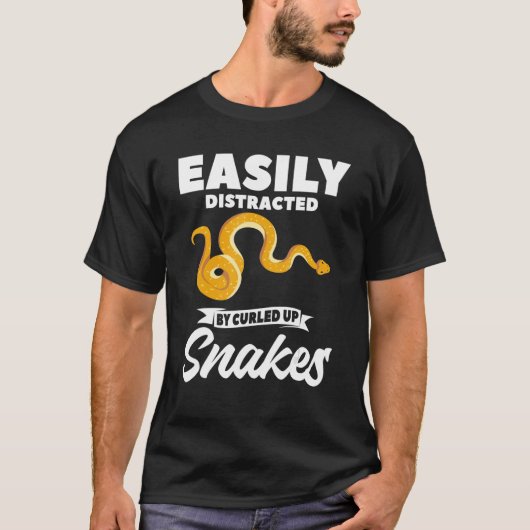 T-shirt Facilement Distrait Par Ball Python De Serpents Co (Devant)