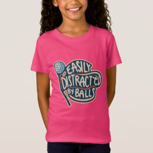 T-Shirt Facilement distrait par Balls Funny Golf Ball