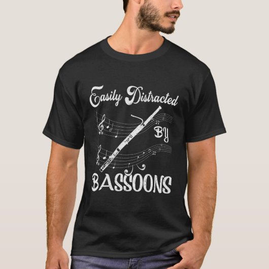 T-shirt Facilement Distrait Par Bassoon Bassoonist (Devant)