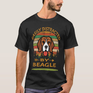 T-shirt Facilement Distrait Par Beagle