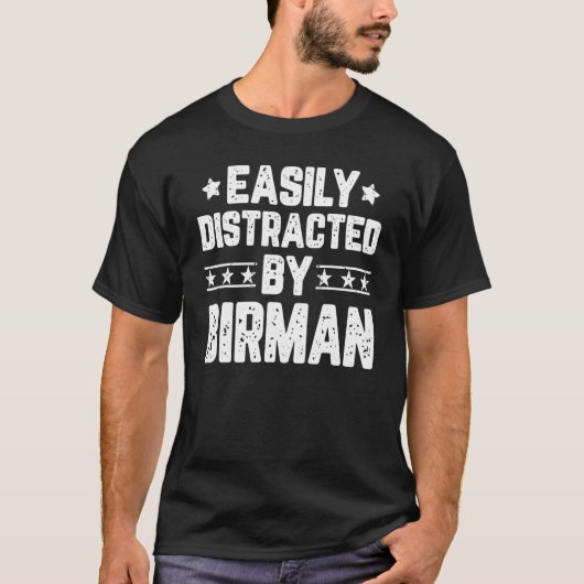T-shirt Facilement Distrait Par Birman Cat Birman (Devant)