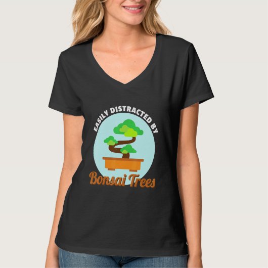 T-shirt Facilement Distrait Par Bonsai Trees Bonsai Master (Devant)