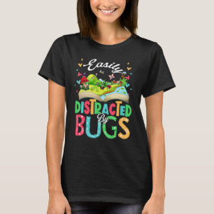 T-shirt Facilement Distrait Par Bugs Bugs Bugs Insects Liv