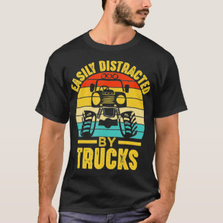 T-shirt Facilement Distrait Par Camions Funny Monster Cami