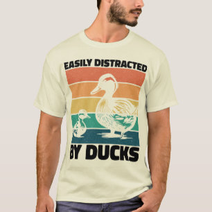 T-shirt Facilement Distrait Par Canards Amour Cool De L'Ag