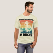 T-shirt Facilement Distrait Par Canards Amour Cool De L'Ag (Devant entier)