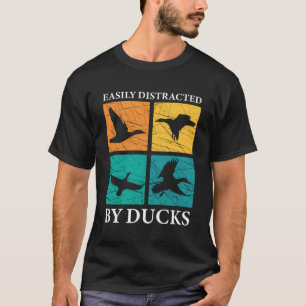 T-shirt Facilement Distrait Par Canards Drôle Chasseur De