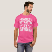 T-shirt Facilement Distrait Par Capybara Funny Rodents Lov (Devant entier)